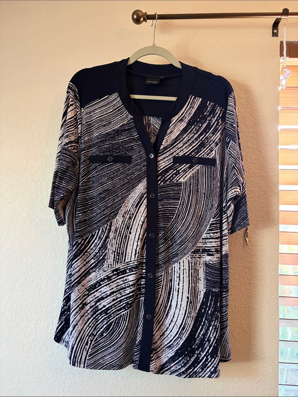 Elie McCarthy Women’s Patterned Blouse Size 2x